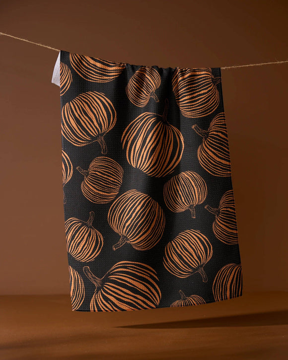 Pumpkin Noir Tea Towel