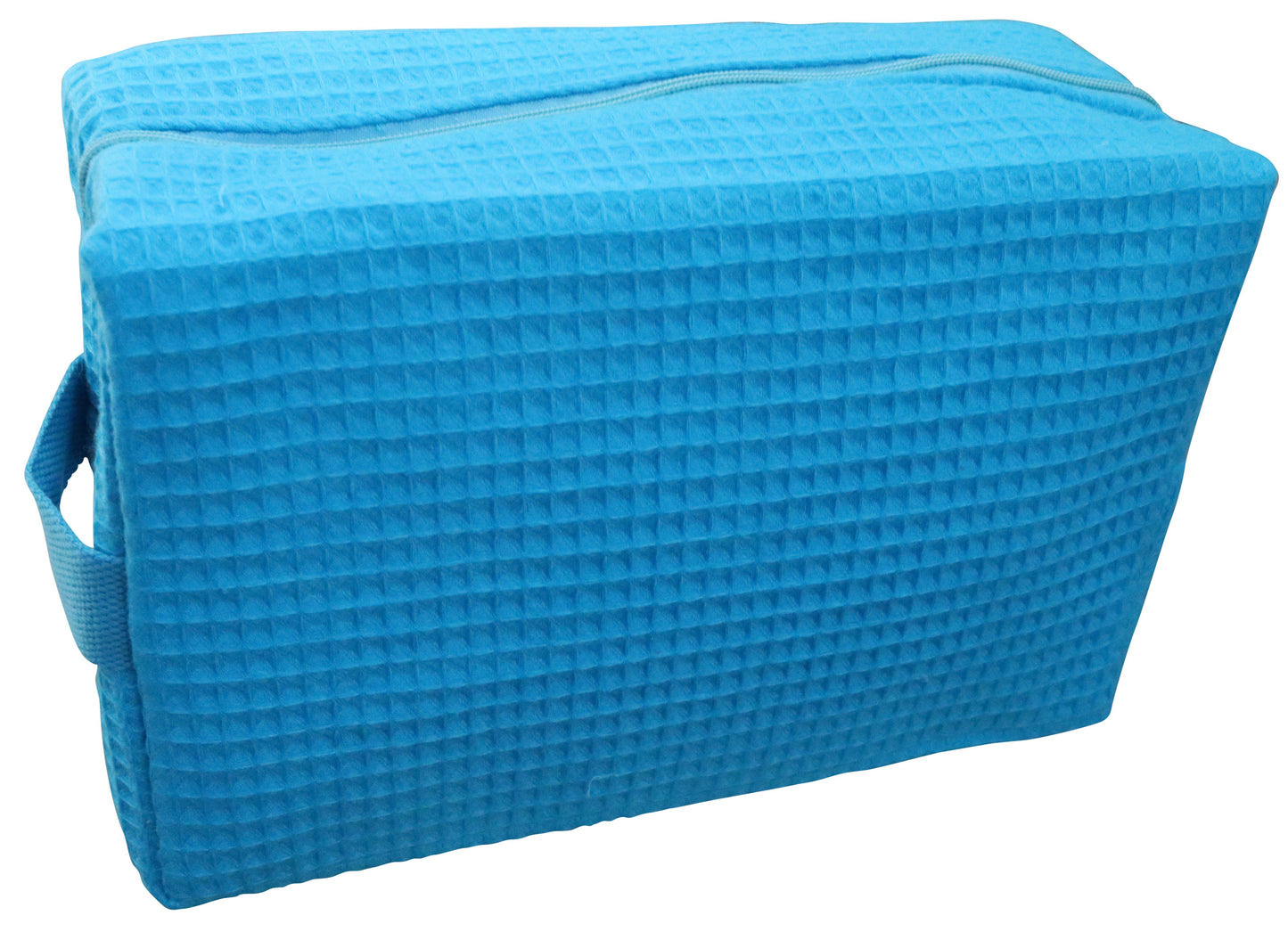 Cotton Waffle Cosmetic Bag w/ monogram - CHS