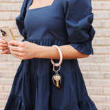 Silicone Big O® Key Ring - Rosé Pearlized