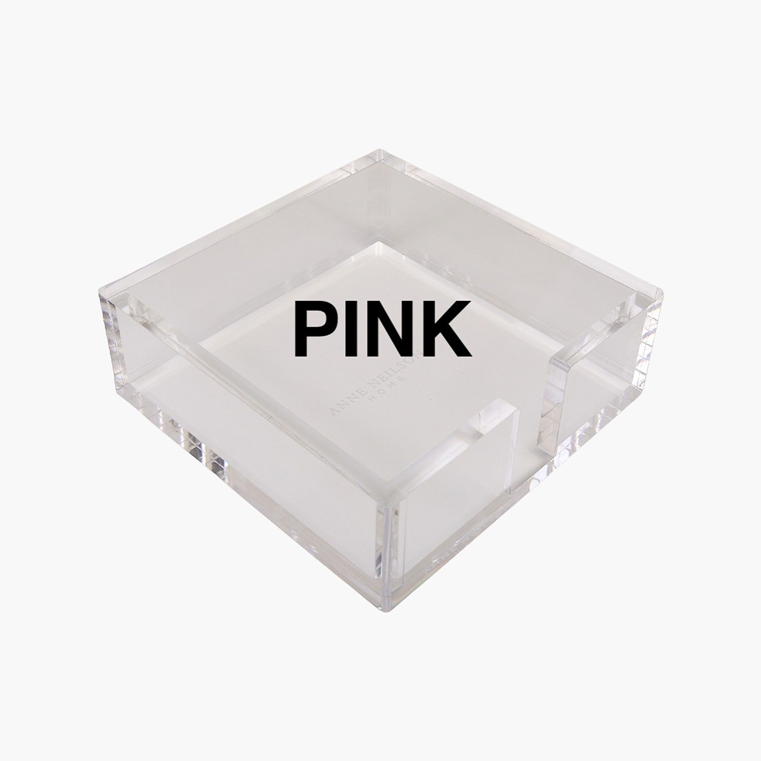 Pink Acrylic Cocktail Napkin Tray