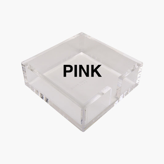 Pink Acrylic Cocktail Napkin Tray