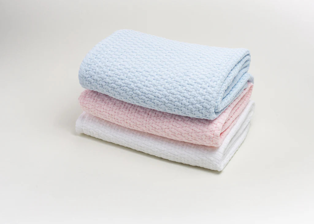 Basketweave blanket w/ monogram