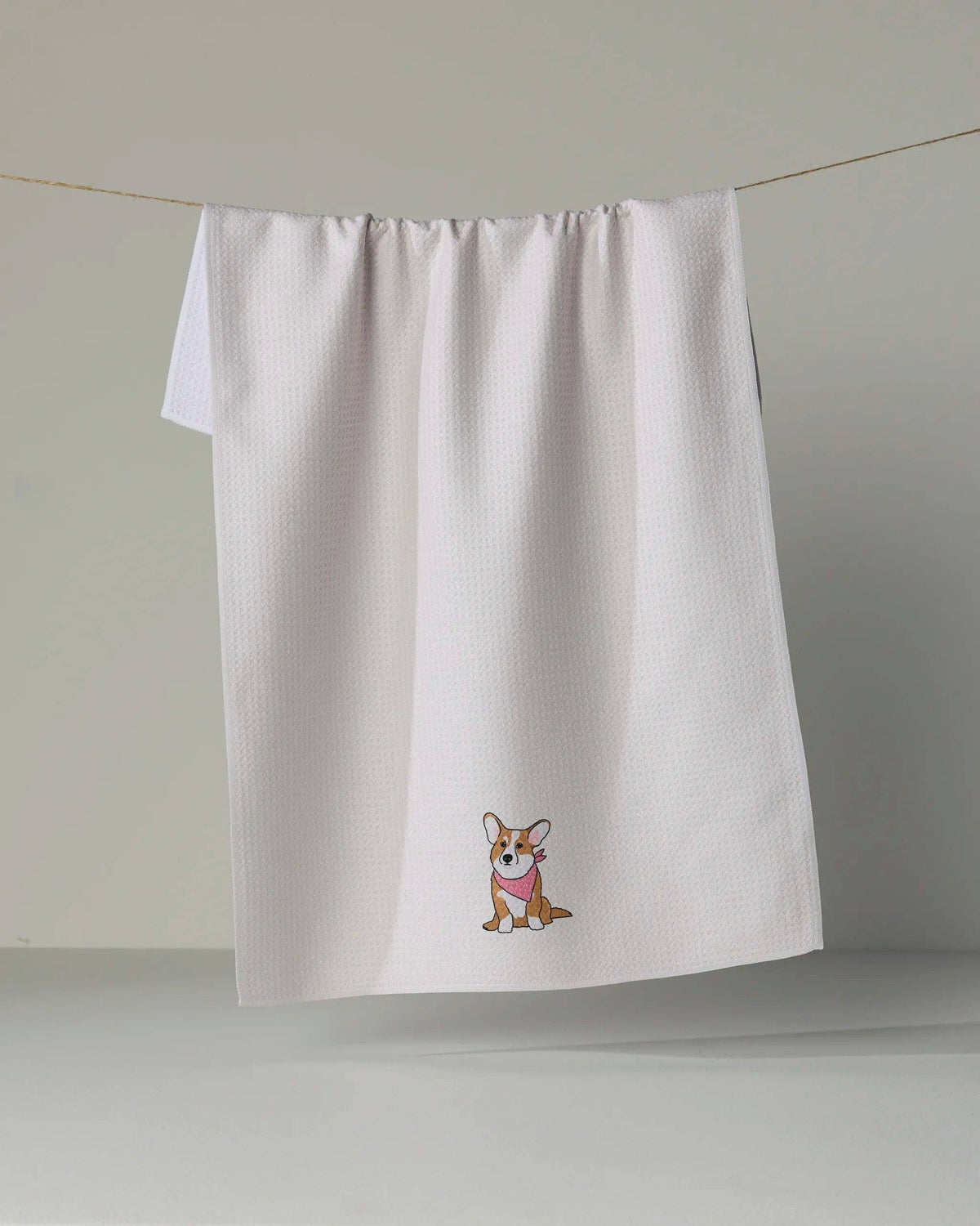 Corgi Charm Tea Towel