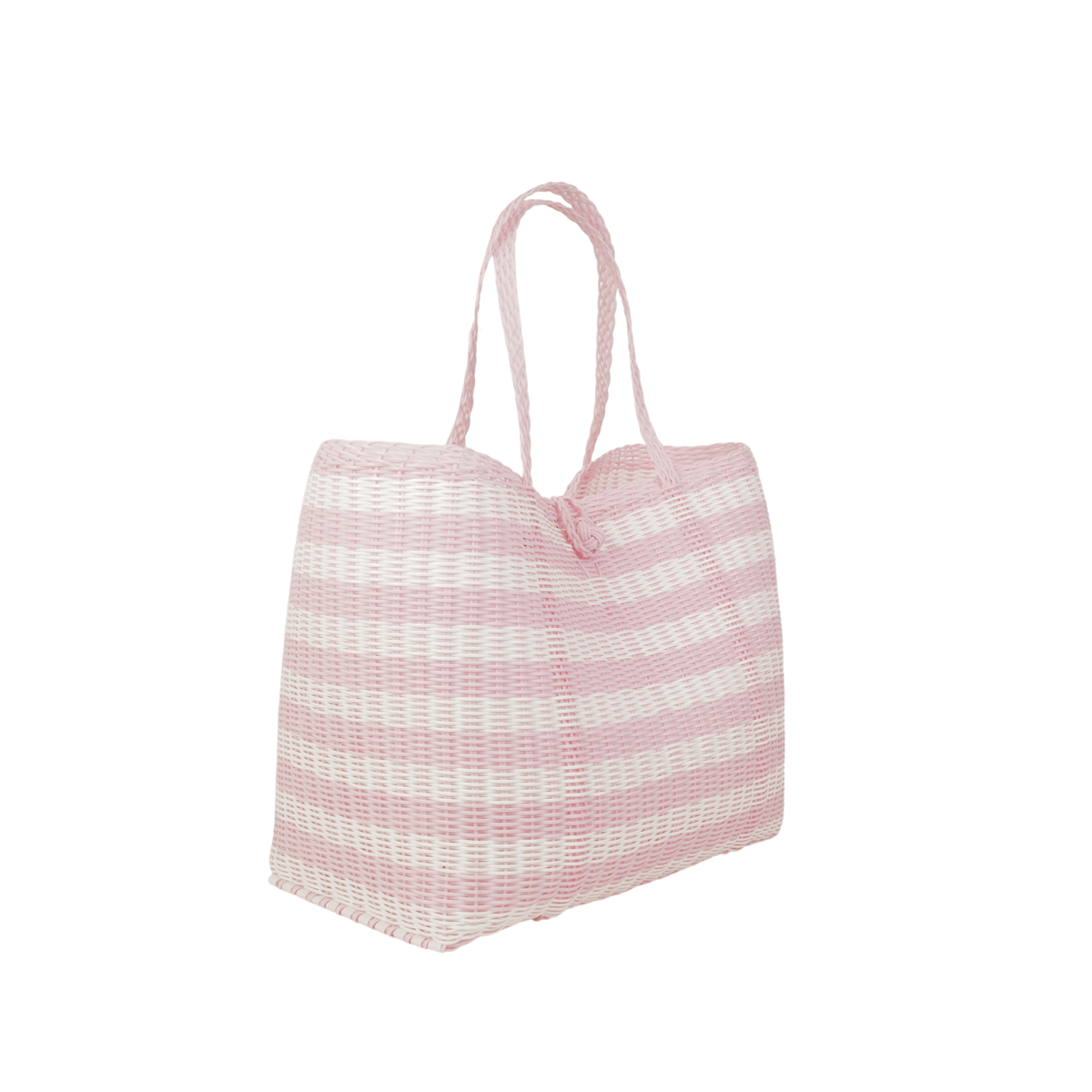 Medium | Lined Paper Stripe in Baby Pink / White