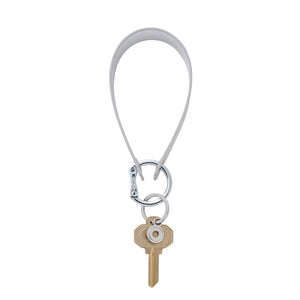 Wristlet Keychain - Silver Leather Loop