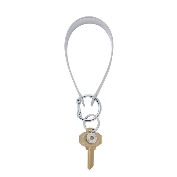 Wristlet Keychain - Silver Leather Loop