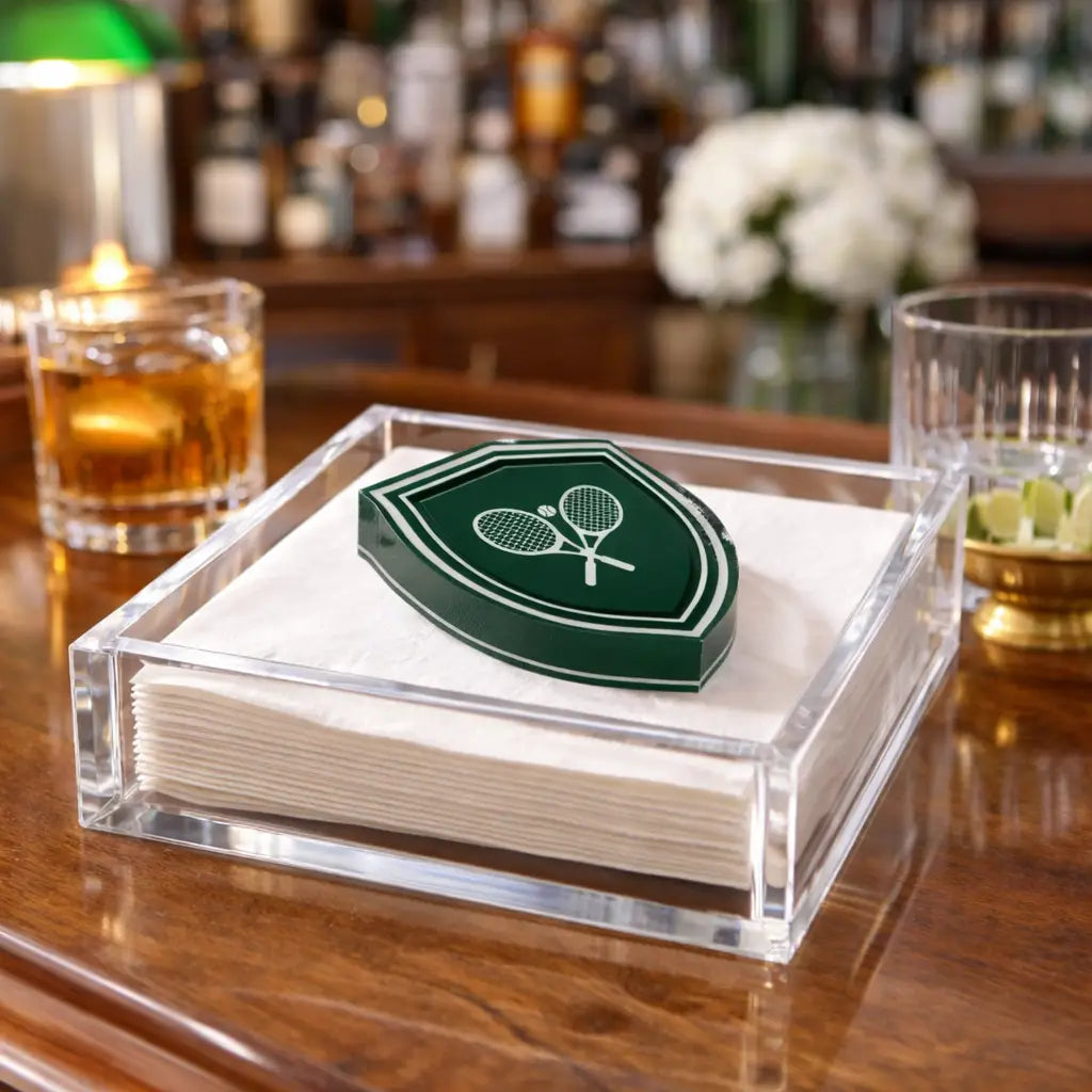 Acrylic Napkin Weight, Tennis