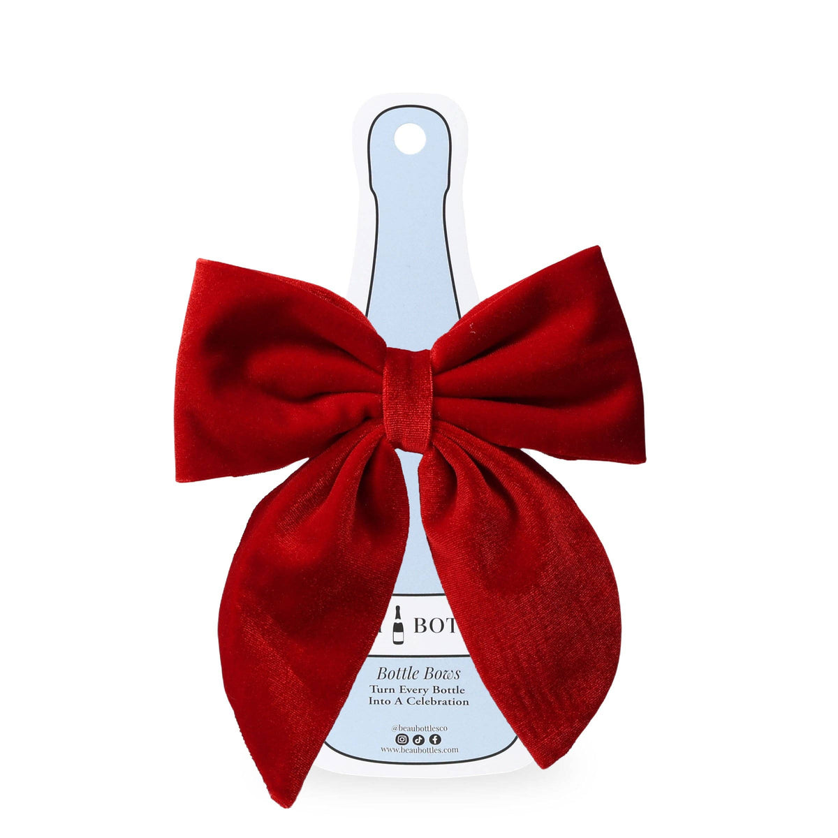 Red Velvet Bottle Bow