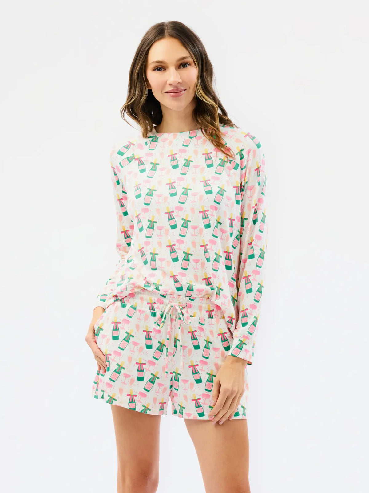 Women's Annie Shorts Set | Champagne Toast