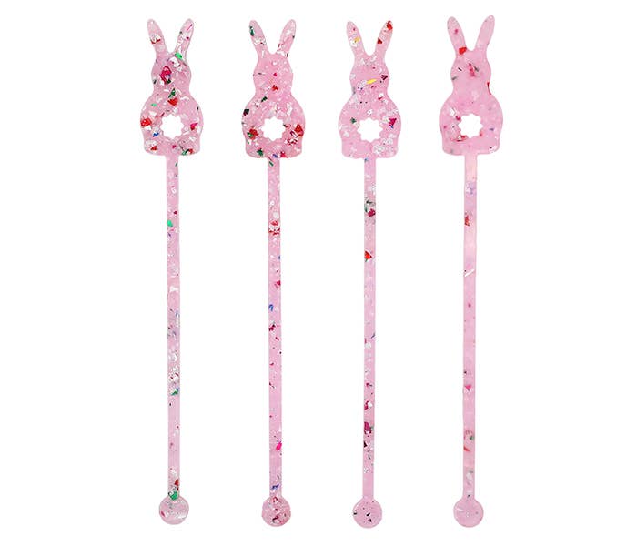 Confetti Bunny Drink Stirrers