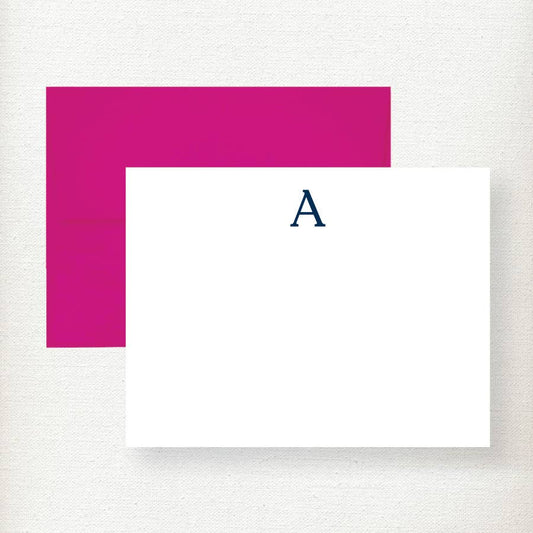 Classic Serif Initial Note Card