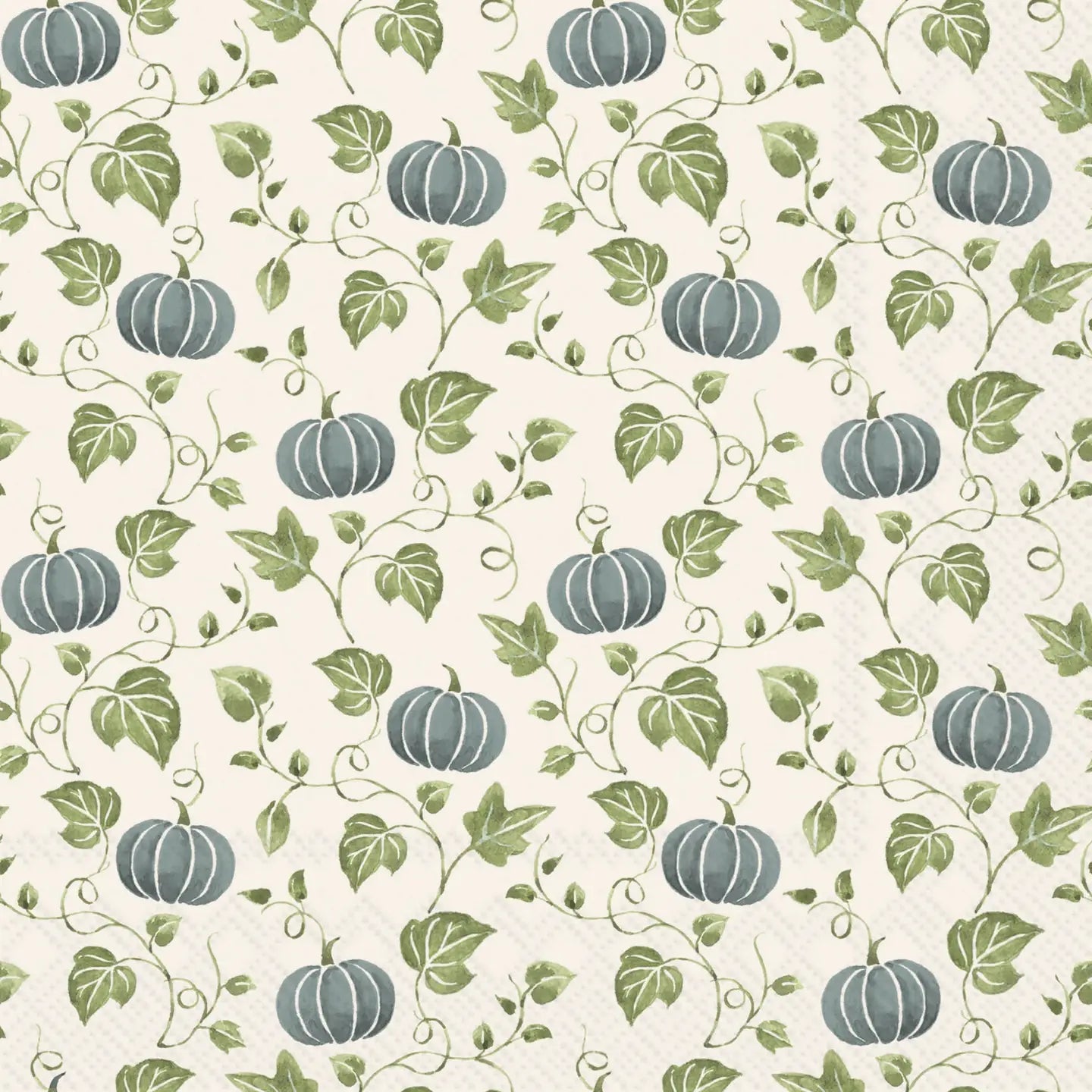Simple Pumpkin Blue Cocktail Napkins 20 Ct Fall Autumn