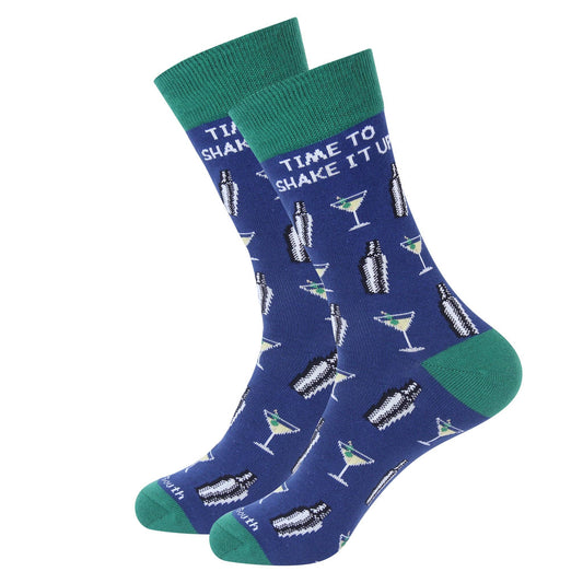 Time To Shake It Up Martini Socks