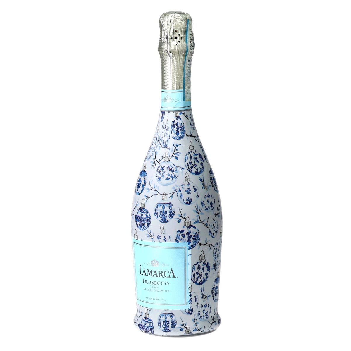 Limited Edition Blue Ornaments Prosecco Bottle Wrap