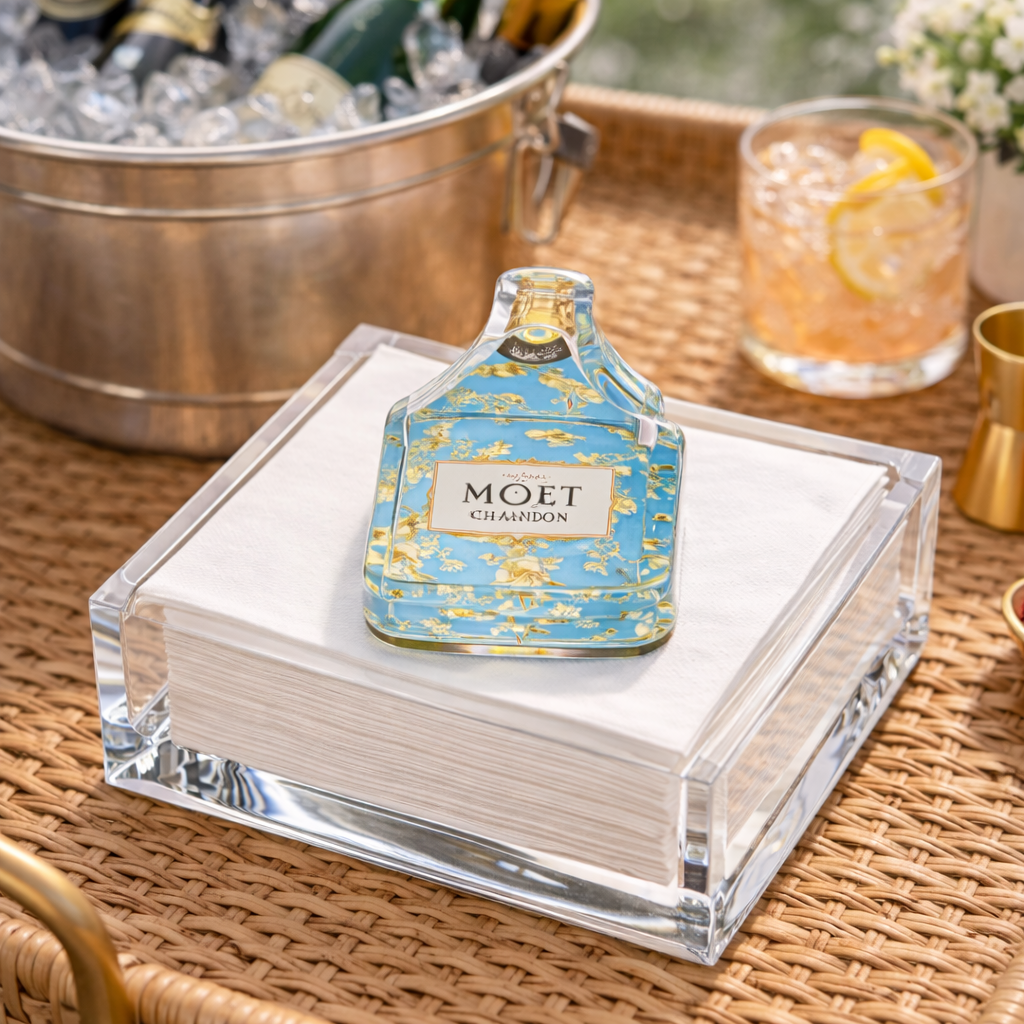 Acrylic Napkin Weight, Ice Bucket