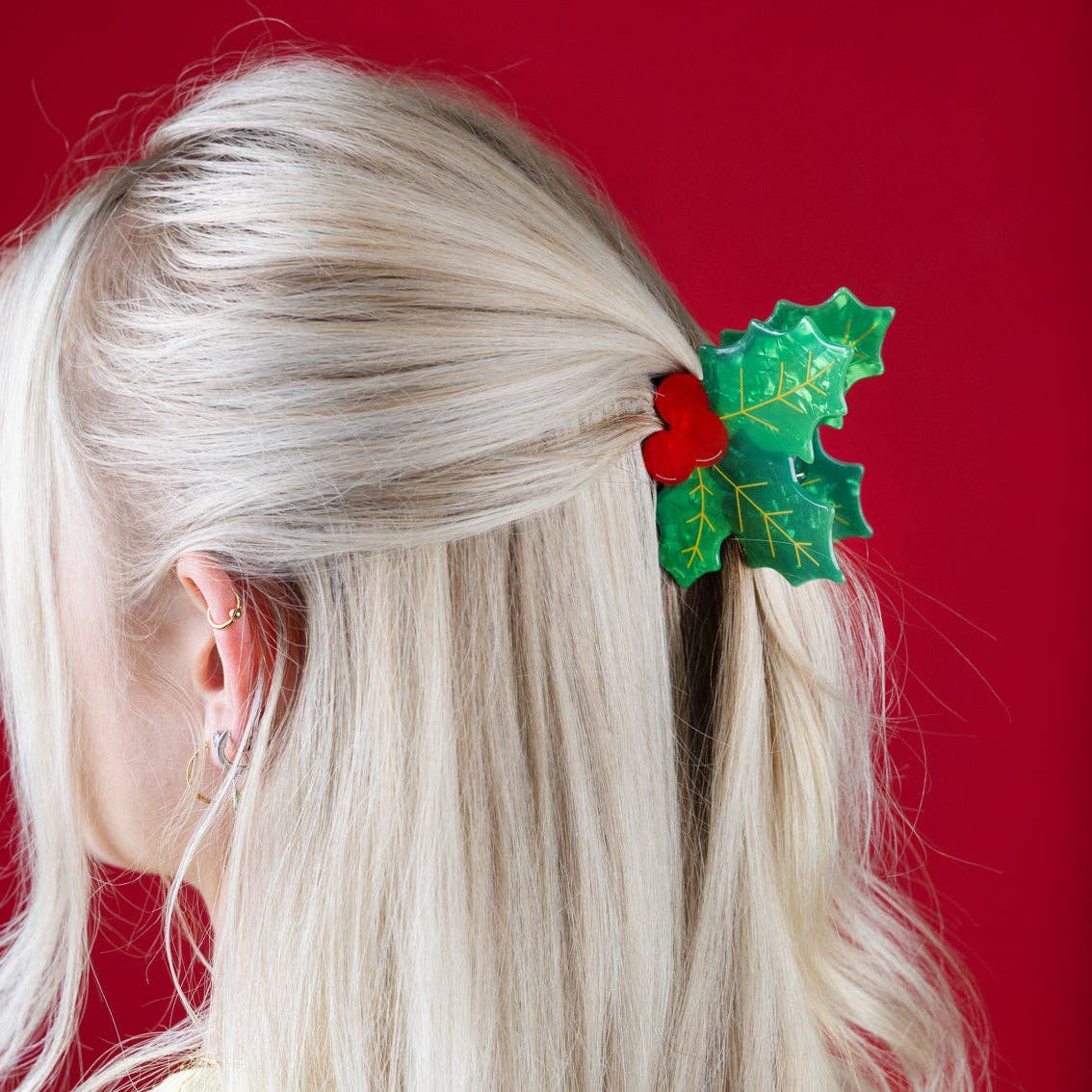 Holly Claw Hair Clip | Christmas Gifts |