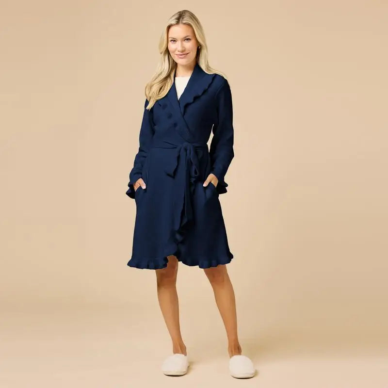 Women's Cozy 36" Ruffle Chenille Robe