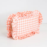 Gingham Frilly Makeup Bags, Makeup Bags, Summer Bag