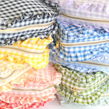 Gingham Frilly Makeup Bags, Makeup Bags, Summer Bag