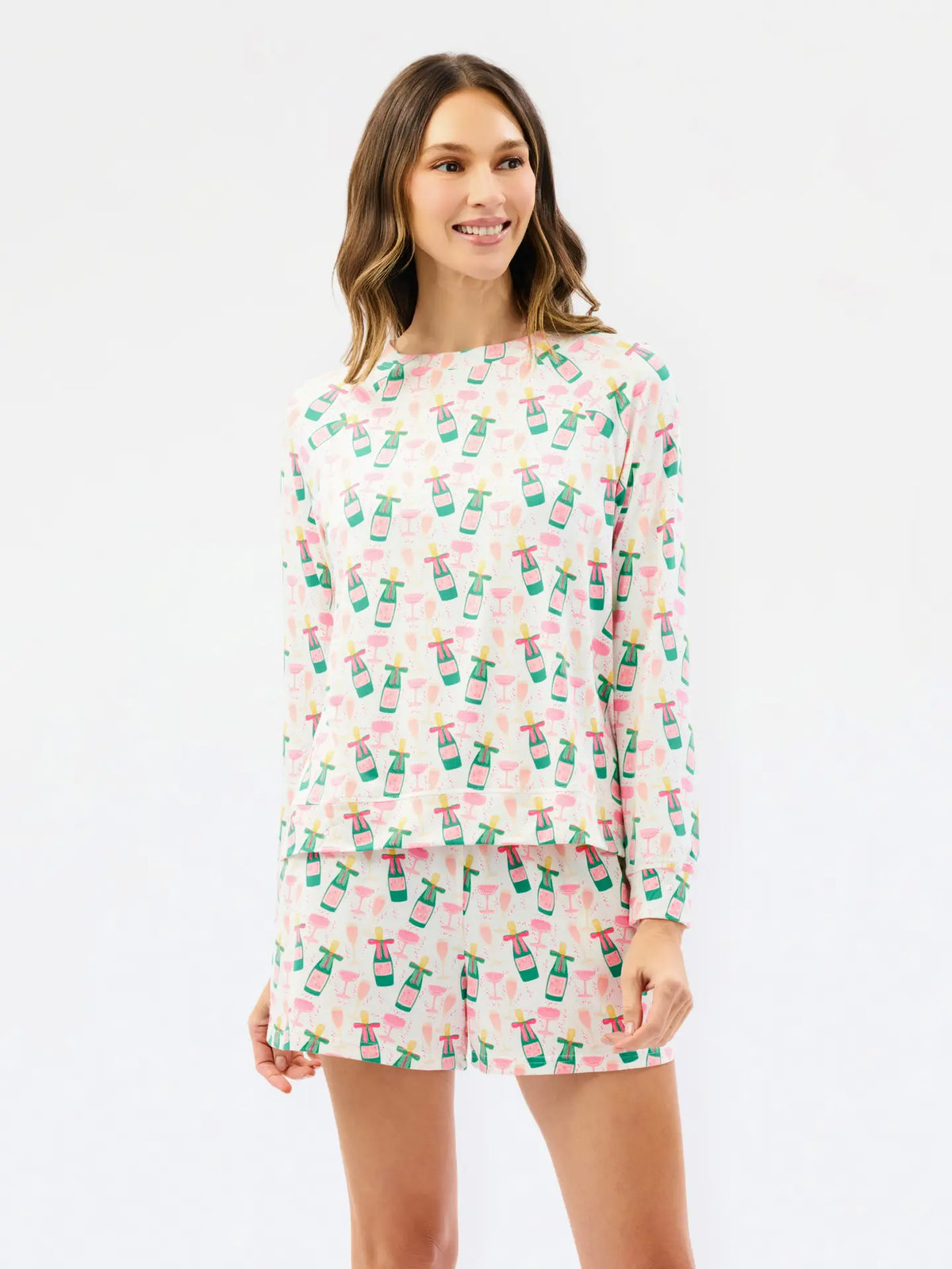 Women's Annie Shorts Set | Champagne Toast