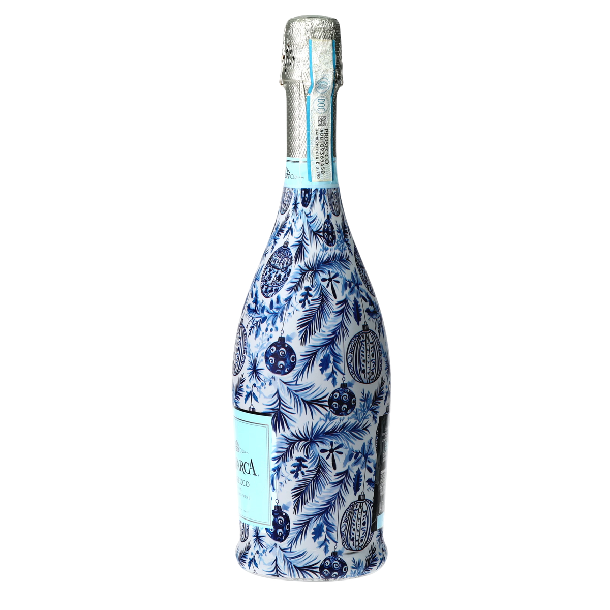 Limited Edition Blue & White Ornament Prosecco Bottle Wrap