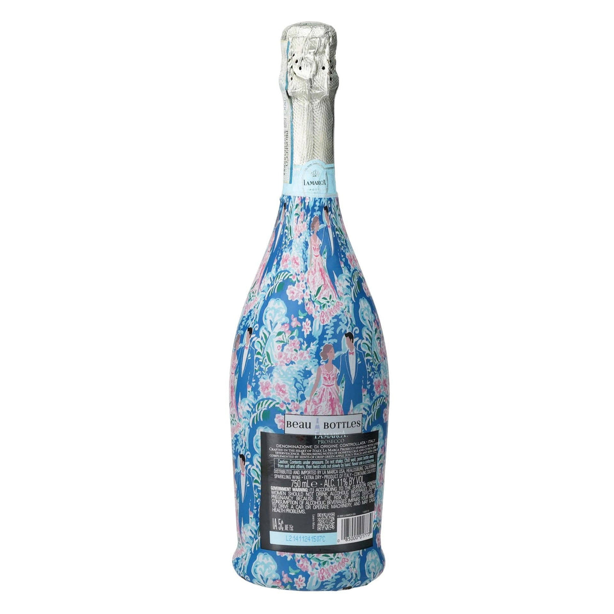 Preppy Bride & Groom Prosecco Bottle Wrap