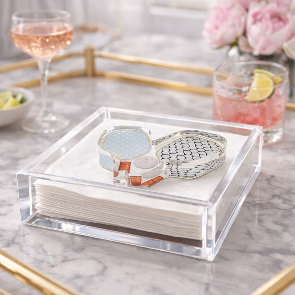 Acrylic Napkin Weight, Pickleball