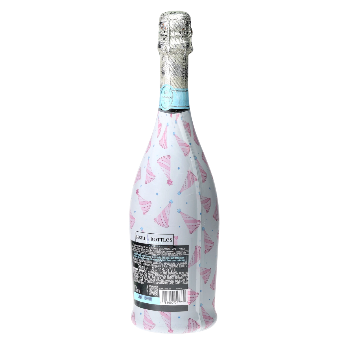 Pastel Birthday Party Hats Prosecco Bottle Wrap