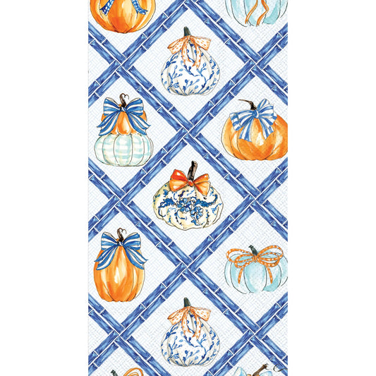 Chinoiserie Pumpkin Topiary Paper Guest Towels 16 Ct Fall