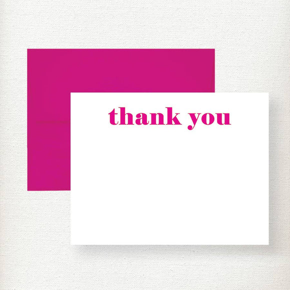 Bold Serif Thank You Note Card