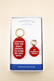 Single Human Keychain & Pet Tag Gift Set