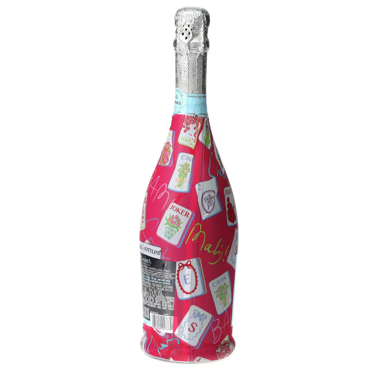 Pink Mahjong Prosecco Bottle Wrap