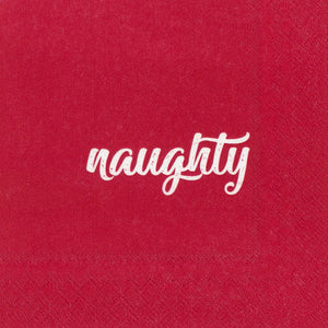 Cocktail Napkins Pack of 20 Napkins Naughty and Nice