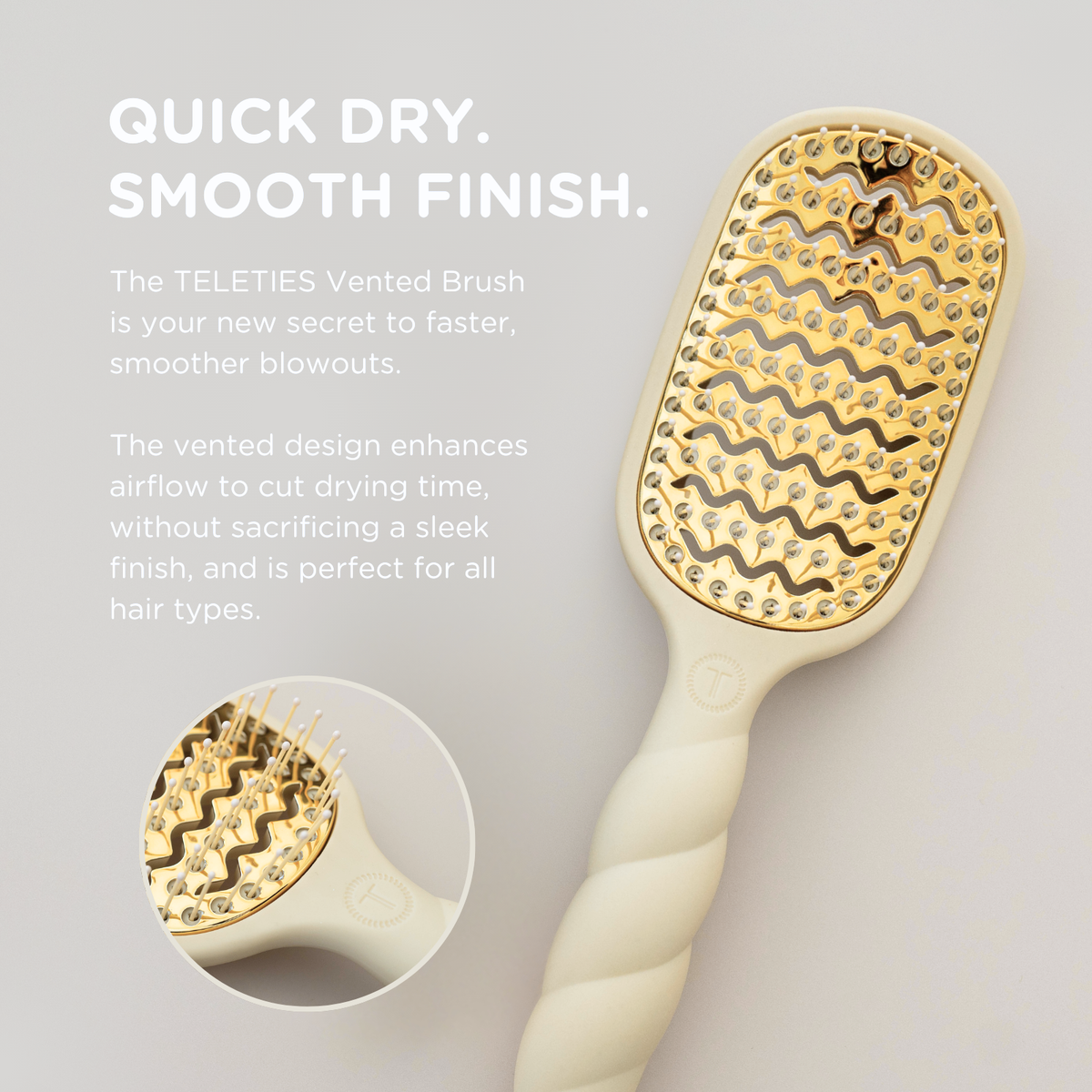 Vented Hair Brush | Tan