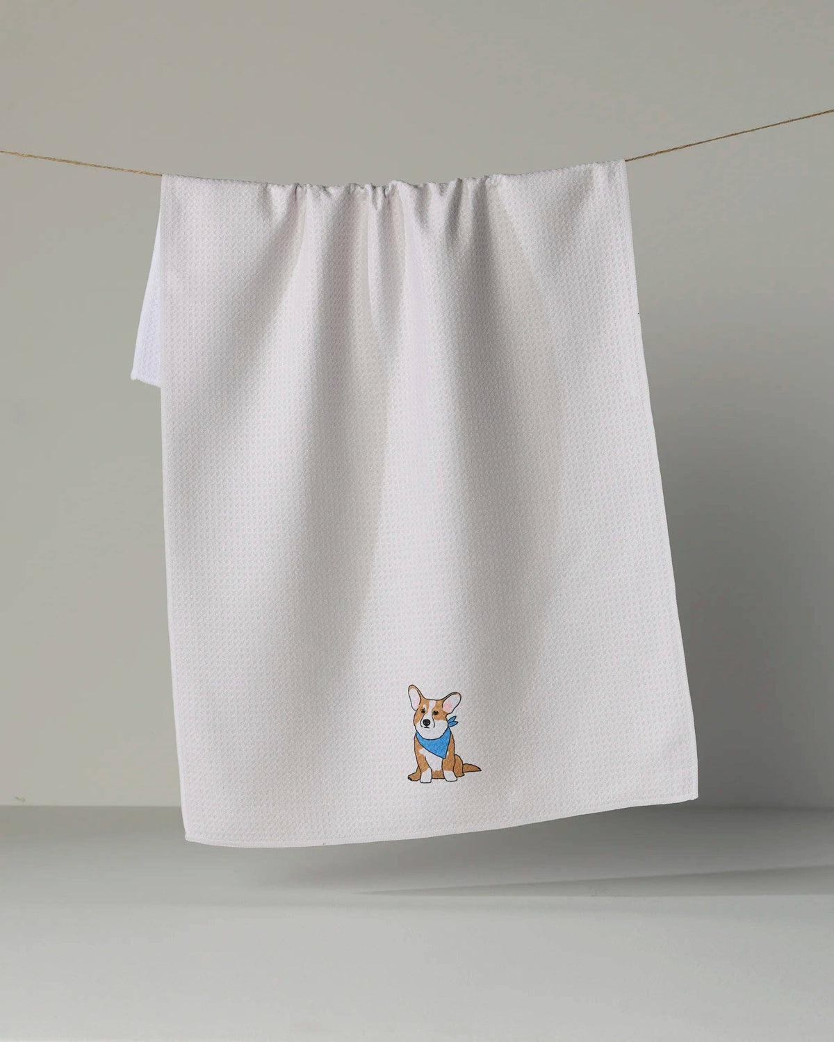 Corgi Charm Tea Towel