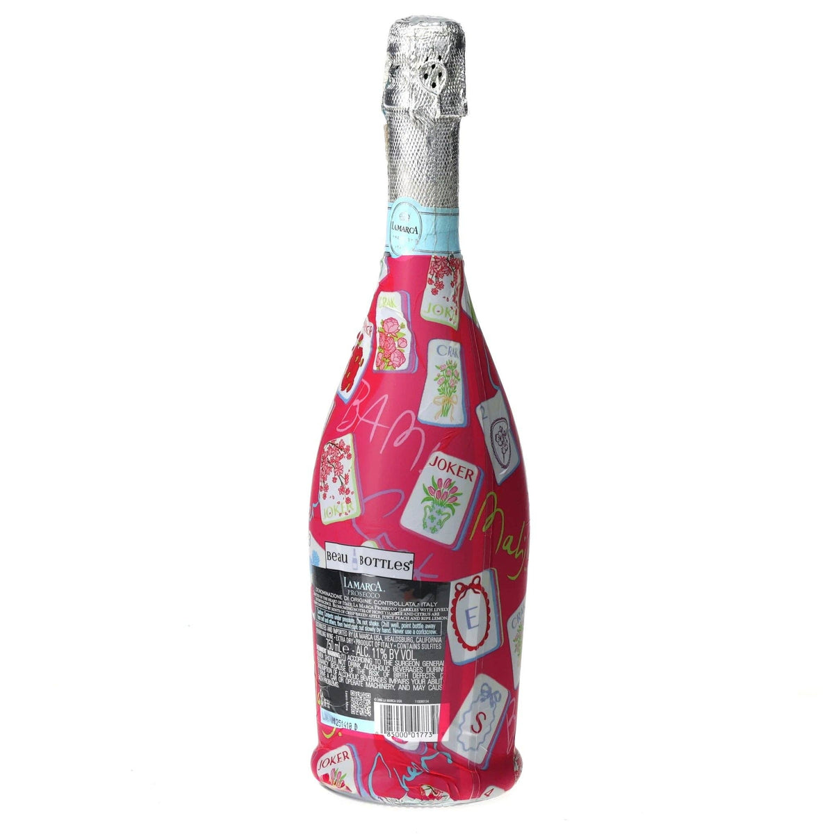 Pink Mahjong Prosecco Bottle Wrap