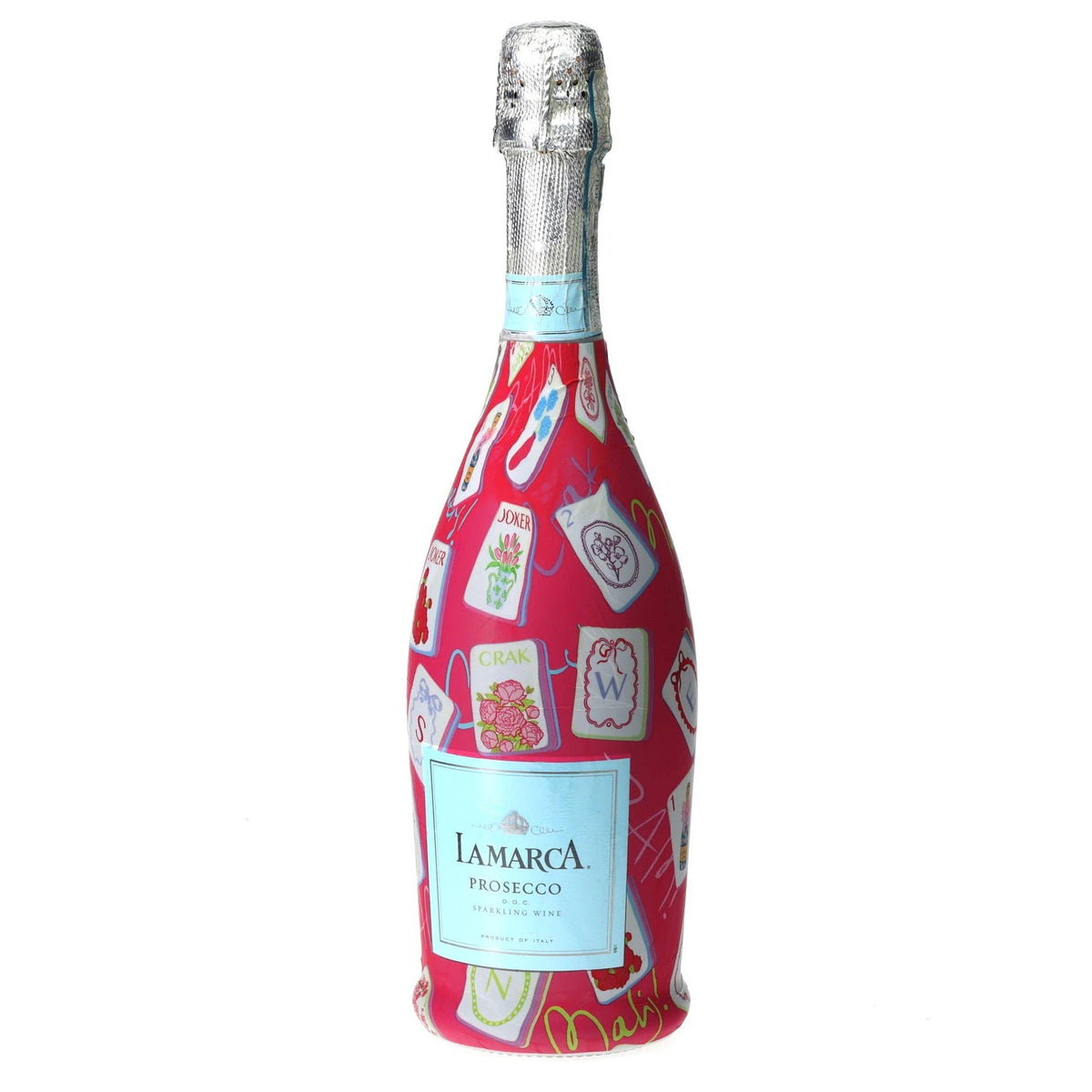 Pink Mahjong Prosecco Bottle Wrap