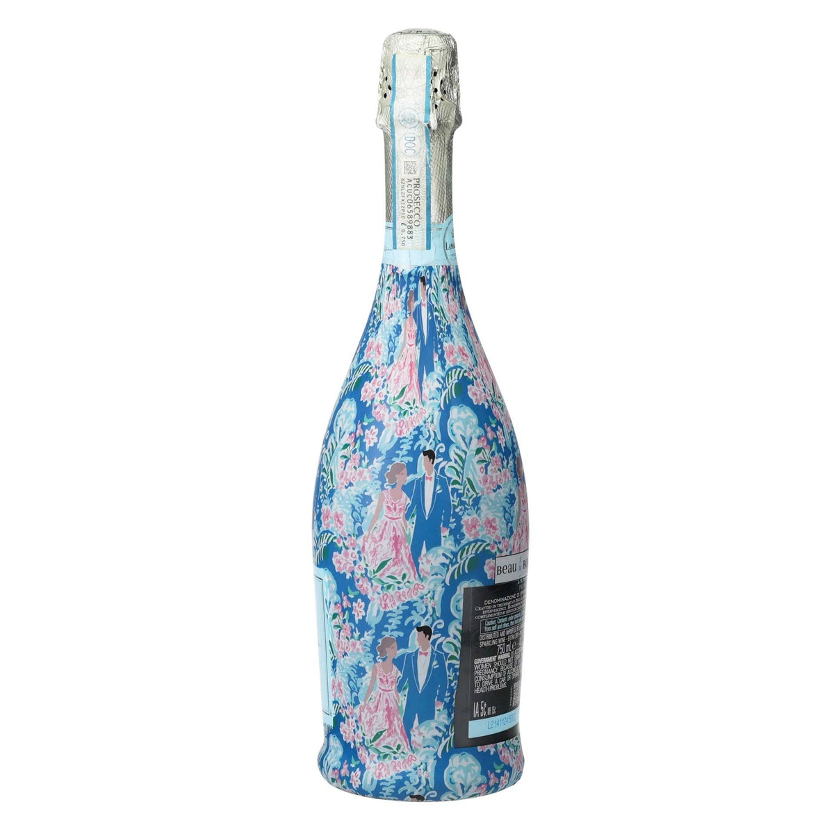 Preppy Bride & Groom Prosecco Bottle Wrap