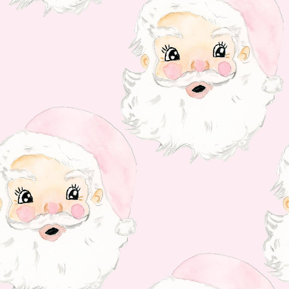 Limited Edition Watercolor Pink Santa Prosecco Bottle Wrap