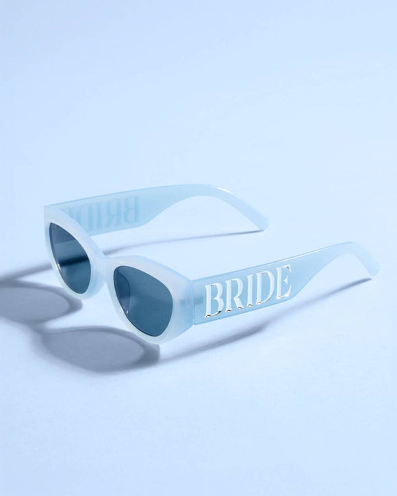 Something Blue Sunnies - bride embossed sunglasses, bride gift, bachelorette party