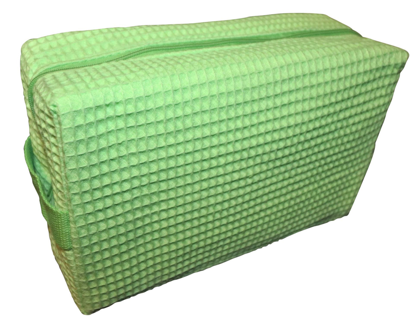 Cotton Waffle Cosmetic Bag w/ monogram - CHS