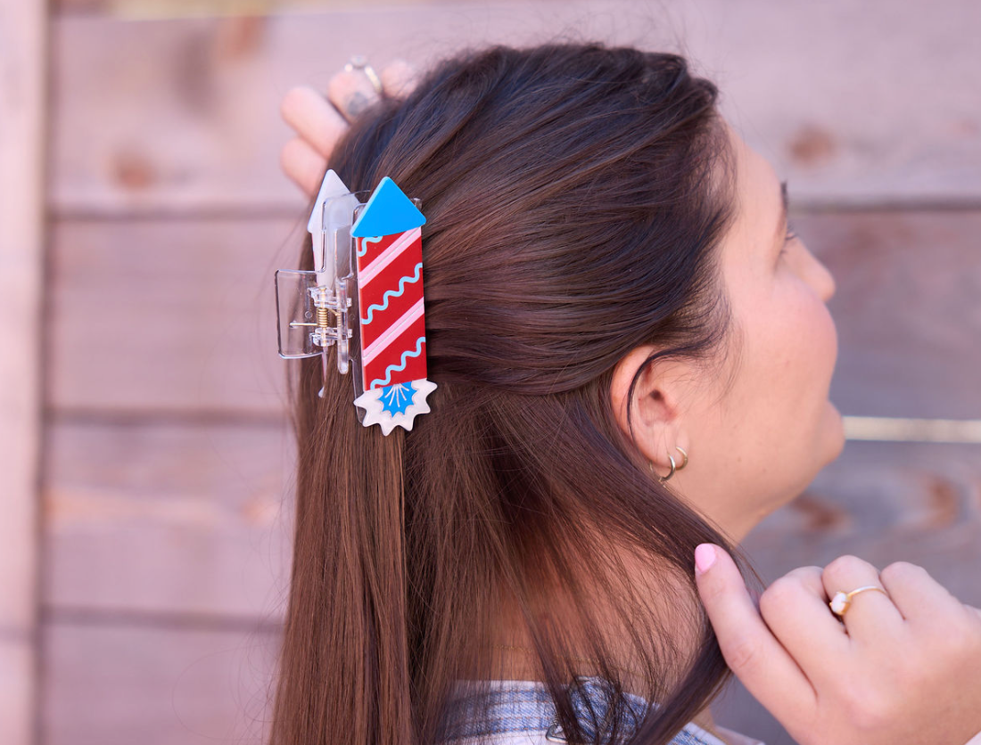 Firework Hair Claw Clip