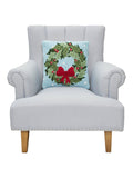 Holly Wreath Hook Pillow