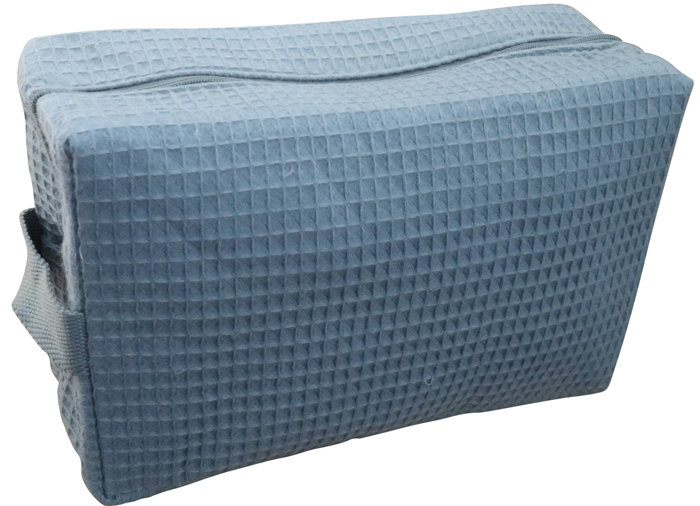 Cotton Waffle Cosmetic Bag w/ monogram - CHS