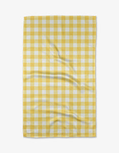 Lemon Gingham Tea Towel