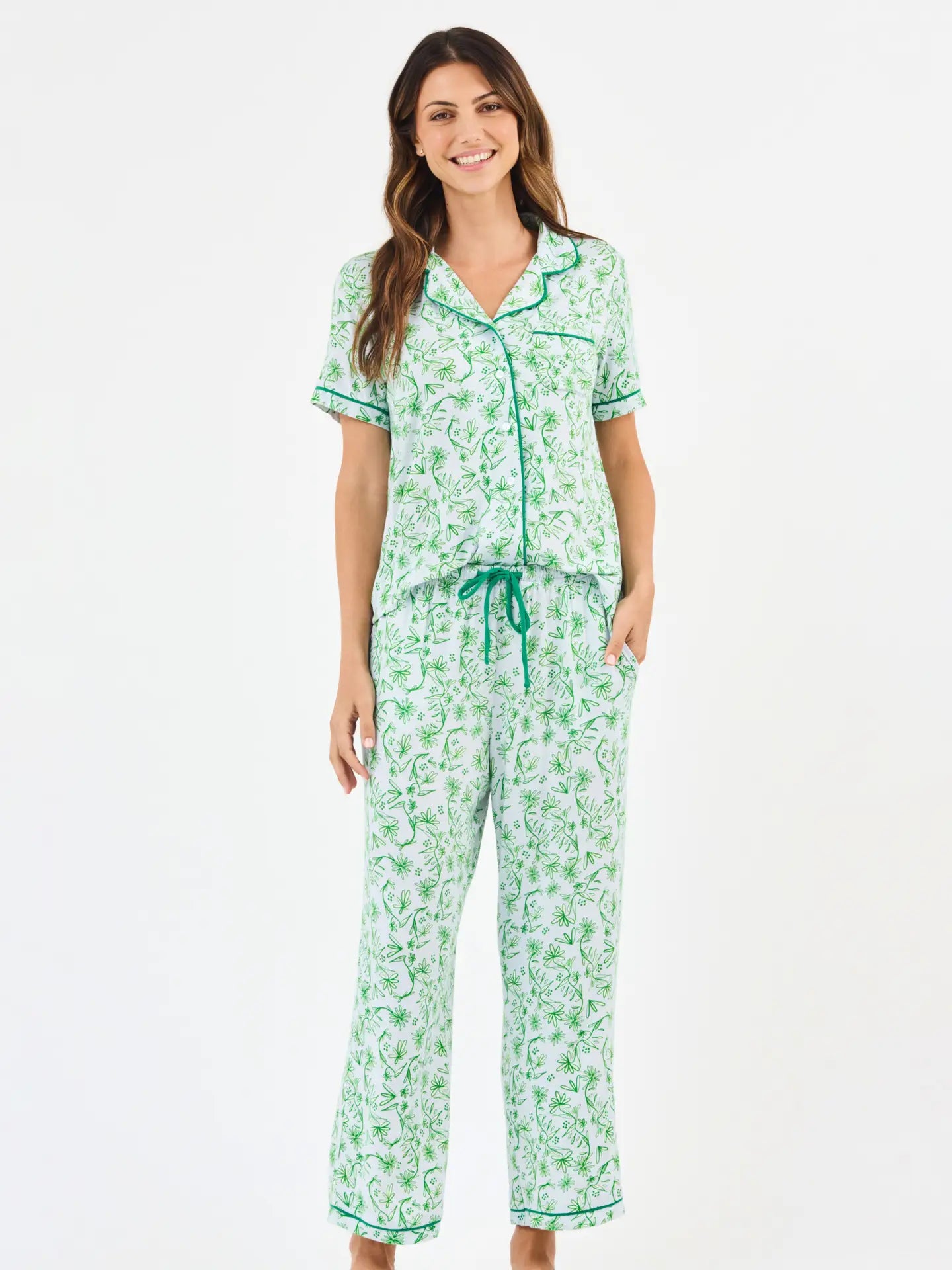 Women's Charlotte Pants Set | Laurel Blooms Light Blue