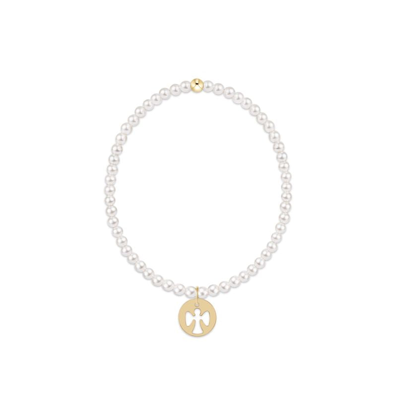 egirl Classic pearl 3mm bead bracelet - Guardian Angel
