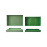 Green decorative trays