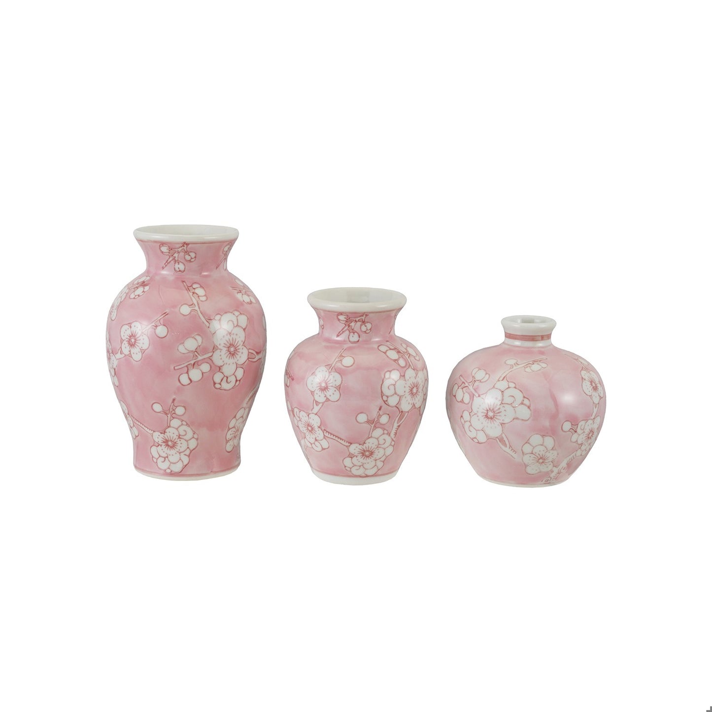 Hand-Painted Stoneware Vase W Cherry
