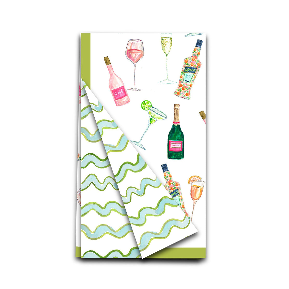 Cocktails Double Sided Tea Towel